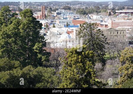Herrliche Aussicht auf die Stadt Bendigo in Victoria, Australien Stockfoto