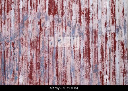 Altes Metallblech mit abblätternder Farbe, grunge Hintergrund oder Textur Stockfoto