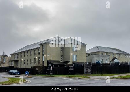 Bantry, West Cork, Irland. Januar 2021. Das Bantry General Hospital ist laut Quellen des Krankenhauses aufgrund von COVID-19 unter „extremem Druck“. Das Krankenhaus warnt, dass die Aufnahme auf die Intensivstation bald rationiert werden könnte und Betten nur denen gegeben werden, die eine gute Überlebenschance haben. Quelle: AG News/Alamy Live News Stockfoto