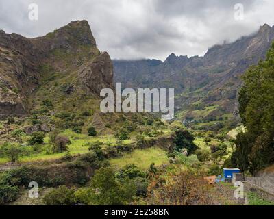 Tal Ribeira do Paul auf der Insel Santo Antao, Kap Verde im äquatorialatlantik. April Stockfoto