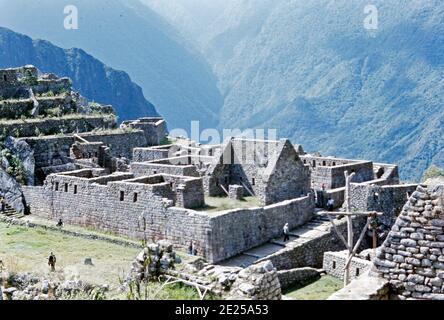 Ruinen von Machu Picchu, 1977 Stockfoto