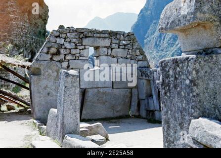 Ruinen von Machu Picchu, 1977 Stockfoto