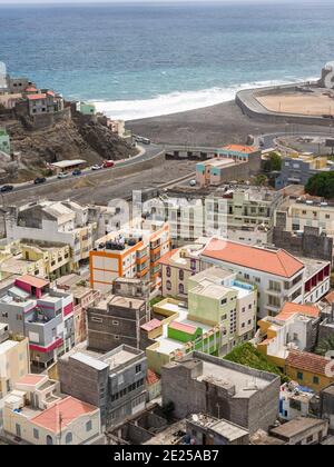 Stadt Ribeira Grande auf der Insel Santo Antao, Kap Verde im äquatorialatlantik. April Stockfoto