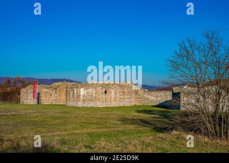 Überreste der antiken römischen Komplex von Palästen und Tempeln Felix Romuliana in der Nähe von Gamzigrad, Serbien. Seit 2007 ist es als UNESCO-Weltkulturerbe S bezeichnet Stockfoto