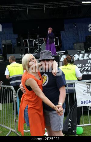 PKD Festival Dalgety Bay ,Fife Scotland, UK 23. Juli 2016. Das PKD Festival ist ein Benefizfestival für Musik und Fahrräder. Ein Familienfestival, das eine Kinderzone und ein Festplatz umfasst, auf dem Kinder unter 16 Jahren mit einem Erwachsenen kostenlos sind. PKD ist heute als eines der führenden Charity-Festivals und Motorradshows in Schottland bekannt Stockfoto