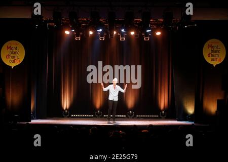 Festival Mont-Blanc d'Humor 2020. Charlotte Boisselier. Saint Gervais. Frankreich. Stockfoto