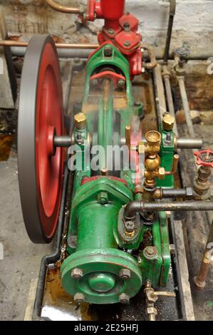 Teil des Geräts, das den Dampf für den Betrieb bereitstellt Die Pumpen an der Crofton Pumpstation auf der höchsten Punkt auf dem Kennet und Avon Canal.Gr Stockfoto