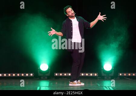 Festival Mont-Blanc d'Humor 2020. Florent Peyre. Saint Gervais. Frankreich. Stockfoto