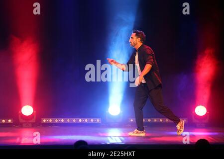 Festival Mont-Blanc d'Humor 2020. Florent Peyre. Saint Gervais. Frankreich. Stockfoto