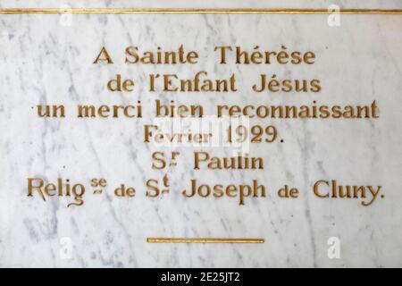 Sanctuaire Louis et Zélie d'Alençon, Orne. Ex-voto. Stockfoto