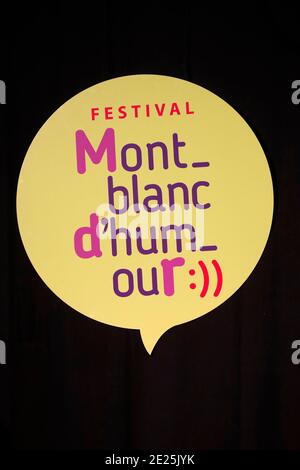 Festival Mont-Blanc d'Humor 2020. Saint Gervais. Frankreich. Stockfoto