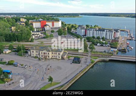 VÄNERSBORG, SCHWEDEN - 26. JUNI 2019: Vänersborg ist ein Stadtgebiet in Västergötland und die zentrale Stadt in Vänersborg Gemeinde. Stockfoto