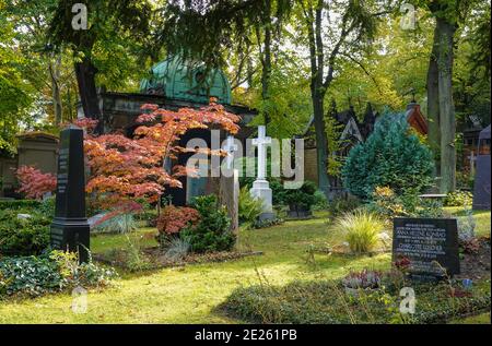 Gräber, Alter St.-Matthäus-Kirchhof, Schöneberg, Berlin, Deutschland Stockfoto