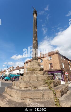 Der Markt Kreuz, North End, Bedale, North Yorkshire Stockfoto