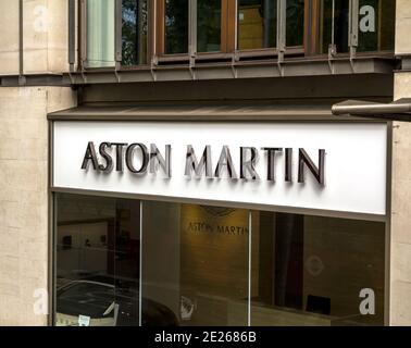 London, Vereinigtes Königreich : Aston Martin Autohaus auf Park Lane Stockfoto