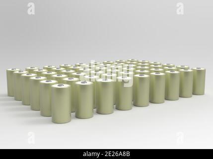 Eine 3d-Wiedergabe von Babybatterien Stockfoto