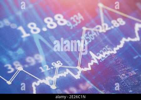Abbildung eines Börsengraphen Stockfoto