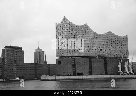 Die Hamburger Elphilharmonie, Kulturdenkmal und Stadtfahrzeichen Stockfoto