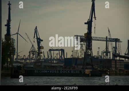 Eindrück aus dem Hamburger Containerhafen Stockfoto