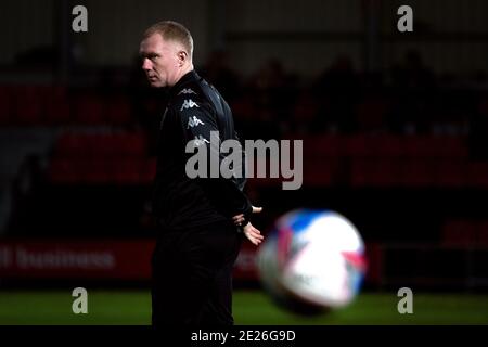 Paul Scholes, Leiter des FC Salford City. Das Peninsula Stadium. 19/10/20. Stockfoto