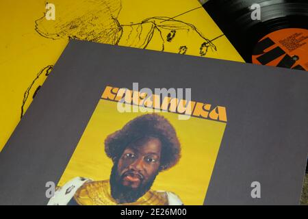 Viersen, Deutschland - 9. Januar. 2020: Nahaufnahme des Vinyl-Plattencovers von Soul-Sänger Michael Kiwanuka Stockfoto