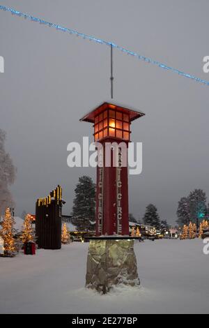 Weihnachtsmanndorf. Rovaniemi, Finnland, Polarkreis Stockfoto