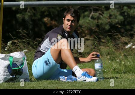 USA Jerome Porical von Perpignan während der Trainingsvorbereitung für die neue Saison 2011-2012 in Matemale, bei Perpignan, Südfrankreich am 20. Juli 2011. Foto von Michel Clementz/ABACAPRESS.COM Stockfoto