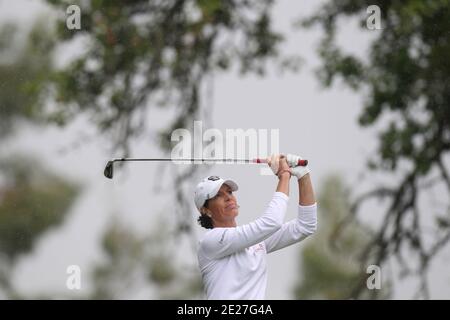 Juli Inkster der USA in Aktion während der ersten Runde der Evian Masters, in Evian-les-Bains, Französische Alpen, Frankreich am 21. Juli 2011. Foto von Manuel Blondau/ABACAPRESS.COM Stockfoto