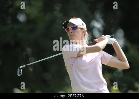 Diana Luna von Italien in Aktion während der zweiten Runde der Evian Masters, in Evian-les-Bains, Französische Alpen, Frankreich am 22. Juli 2011. Foto von Manuel Blondau/ABACAPRESS.COM Stockfoto