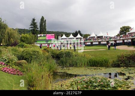 Allgemeine Ansicht des Evian Golf Club während der zweiten Runde des Evian Masters, in Evian-les-Bains, Französische Alpen, Frankreich am 22. Juli 2011. Foto von Manuel Blondau/ABACAPRESS.COM Stockfoto