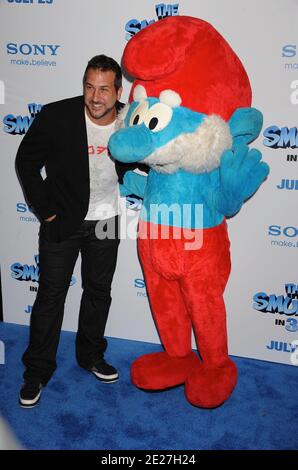 Joey Fatone bei der Weltpremiere von "die Schlümpfe" in 3D, die am 24. Juli 2011 im Ziegfeld Theater in New York City, NY, USA, stattfand. Foto von Graylock/ABACAPRESS.COM Stockfoto