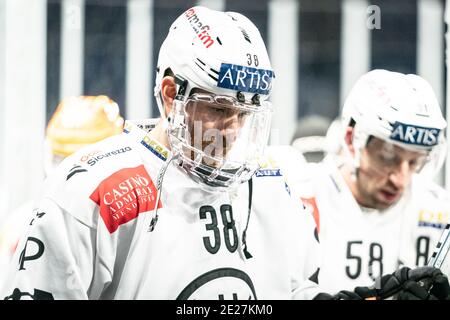 12. Januar 2021, Zürich, Hallenstadion, Nationalliga: ZSC Lions - HC Lugano, # 38 Raffaele Sannitz (Lugano) Quelle: SPP Sport Pressefoto. /Alamy Live Nachrichten Stockfoto