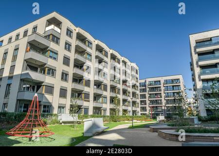 Neubauten, Maximilians Quartier, Helene-Jacobs-Straße, Schmargendorf, Wilmersdorf, Berlin, Deutschland Stockfoto