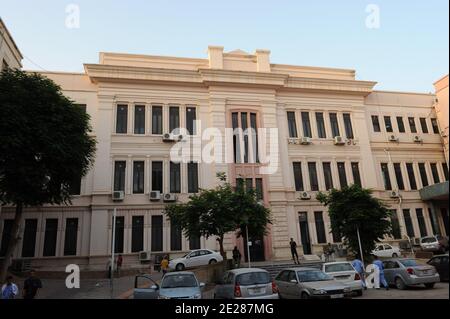 Ein Blick auf Krankenhaus und Büro von Hana Gaddafi, in Tripolis, Libyen am 4. September 2011. Muammar Gaddafis adoptierte Tochter, die angeblich 1986 bei US-Beschuss des libyschen Führerwohnsitzes getötet wurde, lebt und arbeitet schließlich noch vor zwei Wochen im Zentralkrankenhaus von Tripolis. Foto von Ammar Abd Rabbo/ABACAPRESS.COM Stockfoto