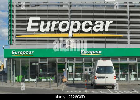 Europcar, Autovermietung, Alexanderplatz, Karl-Liebknecht-Straße, Mitte, Berlin, Deutschland Stockfoto