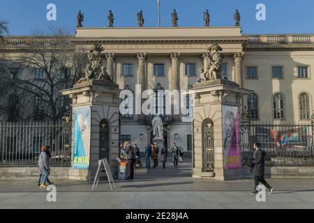 Hauptgebäude, Humboldt-Universität, Unter den Linden, Mitte, Berlin, Deutschland Stockfoto