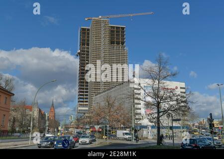 Baustelle Immobilie Überlin, Steglitzer Kreisel, Schloßstraße, Steglitz, Berlin, Deutschland Stockfoto