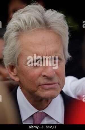 Michael Douglas, Schauspieler und UN-Friedensbotschafter für Abrüstung, nimmt am 15. September 2011 in New York City, NY, USA, an einem Forum mit Studenten Teil, "Peace and Democracy: Make Your Voice Heard". Foto von Luiz Rampelotto/ABACAPRESS.COM Stockfoto