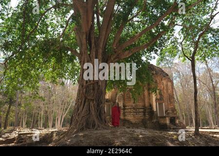 Kampong Thom, Kambodscha-25. Januar 2020: Sambor Preise Kuk Prasat Chrey oder Prasat Sambor N18 in Kampong Thom, Kambodscha Stockfoto