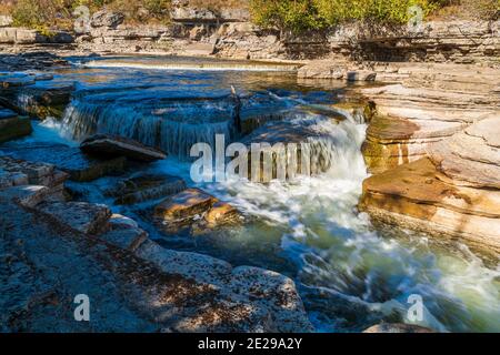 Vierte Chute Conservation Area Bonnechhere River Renfrew County Ontario Kanada Im Herbst Stockfoto