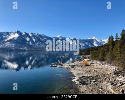 Blick Auf Den Kootenay Lake Stockfoto