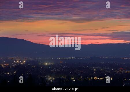 Luftaufnahmen von Silicon Valley Stockfoto