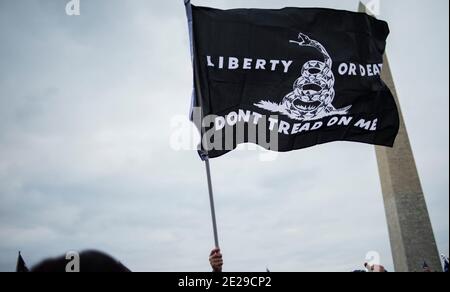 Save America Rally, wenige Minuten vor Beginn des Capitol-Protests. Washington DC USA Stockfoto