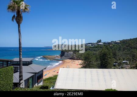 Bilgola Beach einer von Sydneys berühmten nördlichen Stränden, NSW, Australien Stockfoto