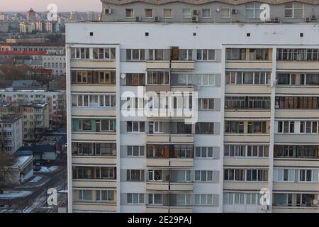 Die Höfe Minsks von oben. Hauptstadt von Weißrussland Stockfoto