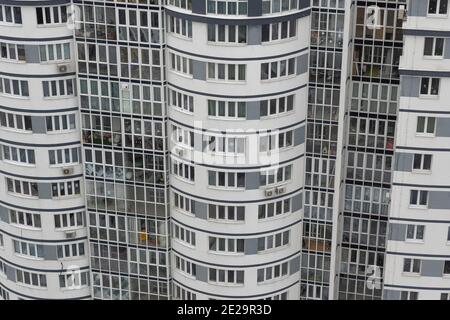 Die Höfe Minsks von oben. Hauptstadt von Weißrussland Stockfoto