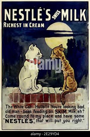 Vintage Nestle Poster - 1898 Stockfoto