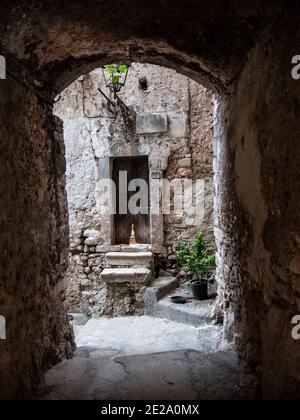 Eine allgemeine Ansicht von Vico del Gargano, Foggia, Gargano Halbinsel, Apulien, Italien Stockfoto