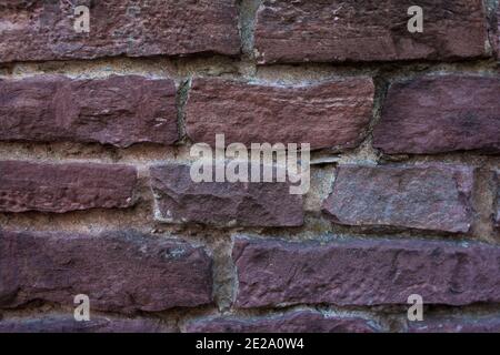 Fragment der alten Ziegelmauer Stockfoto