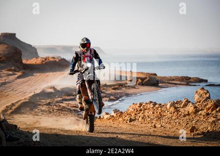 99 Vega Puerta Javier (esp), Yamaha, Pont Grup Yamaha, Original von Motul, Moto, Bike, Aktion während der 9. Etappe der Dakar 2021 zwischen Neom und Neom, in Saudi-Arabien am 12. Januar 2021 - Foto Antonin Vincent / DPPI / LiveMedia Stockfoto